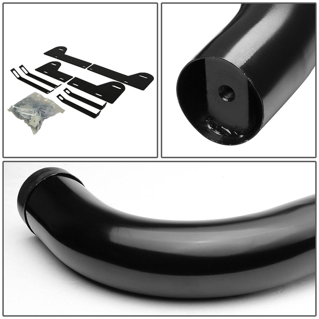 2002-2008 Dodge Ram 1500/2500/3500 Quad Cab 3" Round Nerf Bars Black