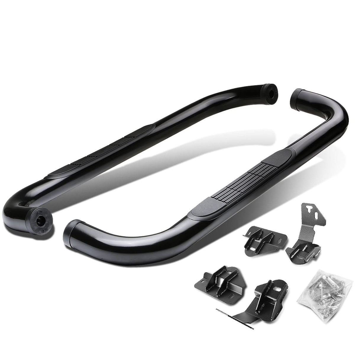 2009-2014 Ford F-150 Regular Cab 3" Round Nerf Bars - Black