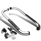 99-16 Ford F-250 F-350 Super Duty 3" Round Nerf Bar Step Bar Silver