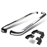99-16 Ford F-250 F-350 Super Duty Crew Cab 3" Round Nerf Bars Silver