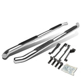 07-13 Acura MDX 3 Inch Round Nerf Bars Step Rails Silver