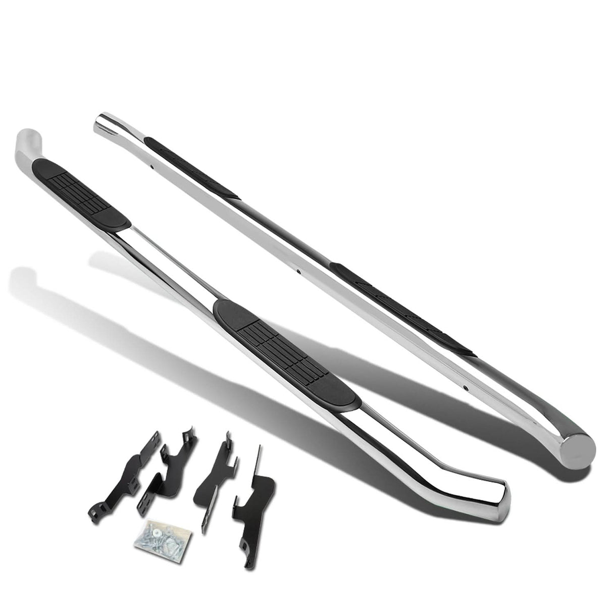 01-06 Acura MDX / 03-08 Honda Pilot 3" Round Nerf Bar Step Bar Silver