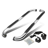 01-04 Toyota Tacoma Double Cab 3" Round Nerf Bars - Silver
