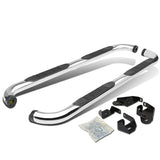 01-04 Toyota Tacoma Double Cab 3" Round Nerf Bars - Silver