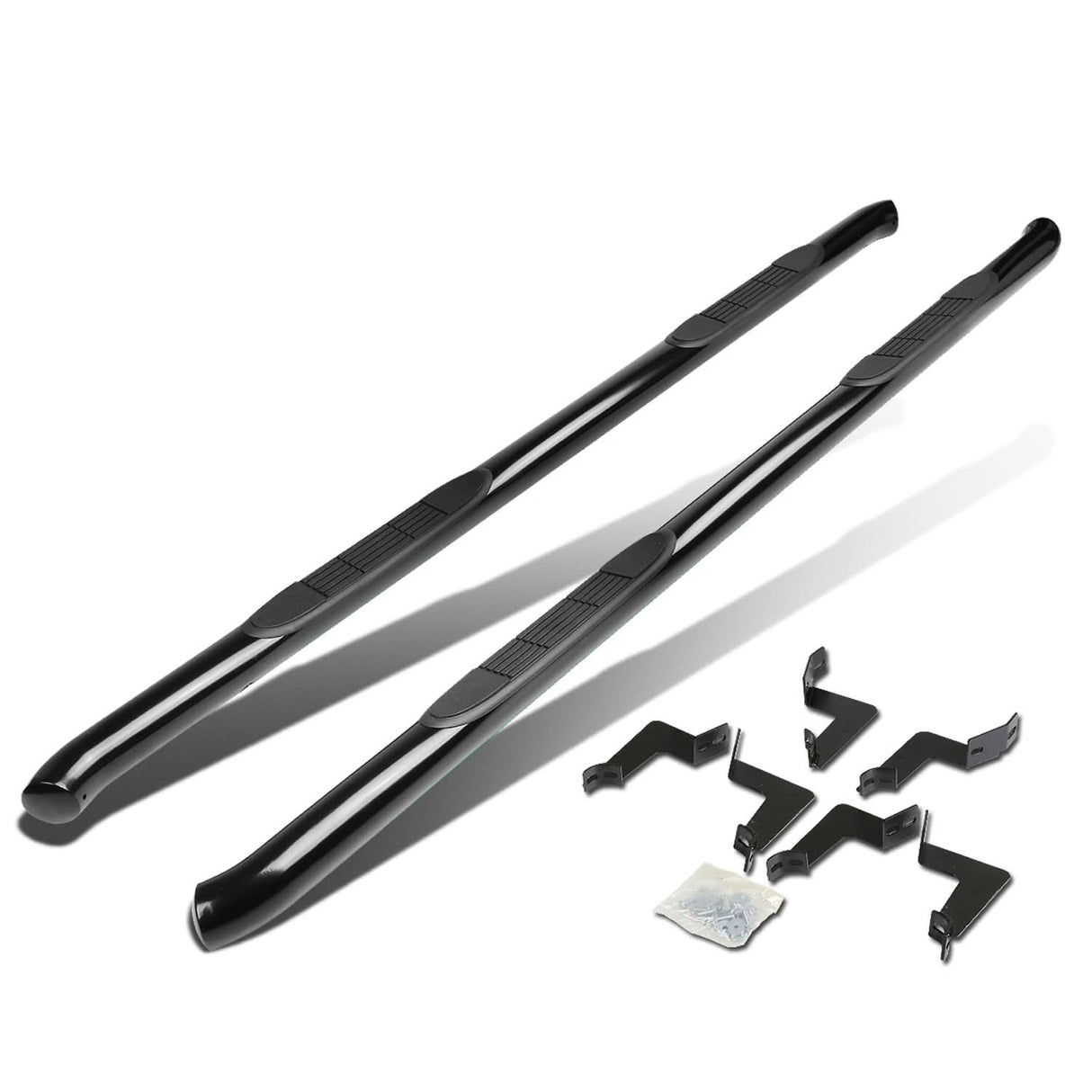 2007-2020 Toyota Tundra Double Cab 3" Round Nerf Bars - Black