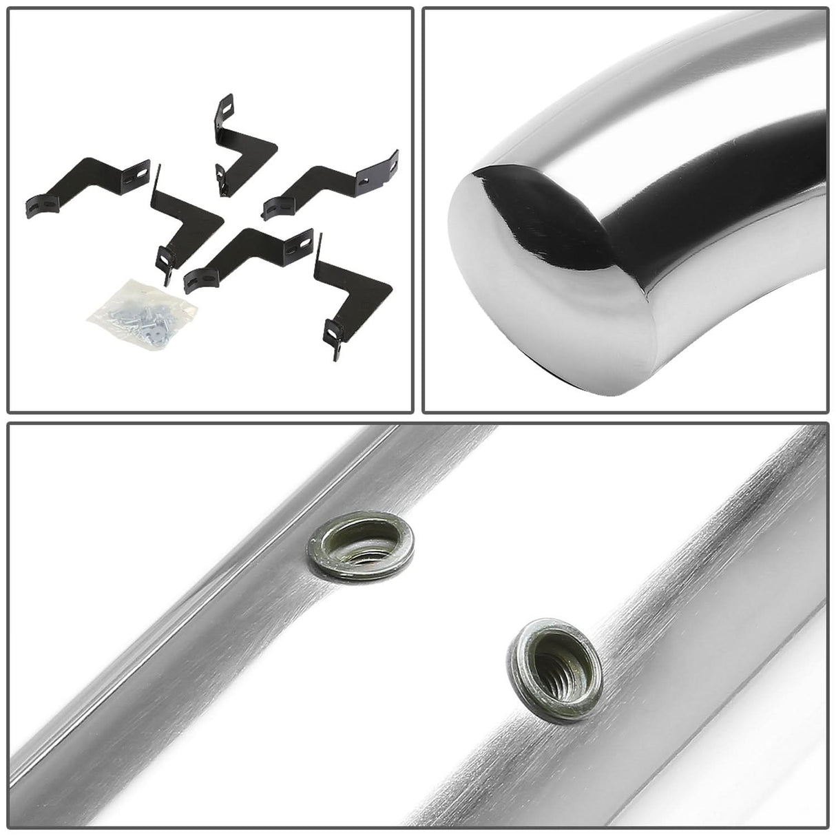 07-16 Toyota Tundra Crew Cab 3" Round Nerf Bars - Silver