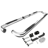 Universal 3 Inch Round 90 Degree Nerf Bar Step Bar Silver