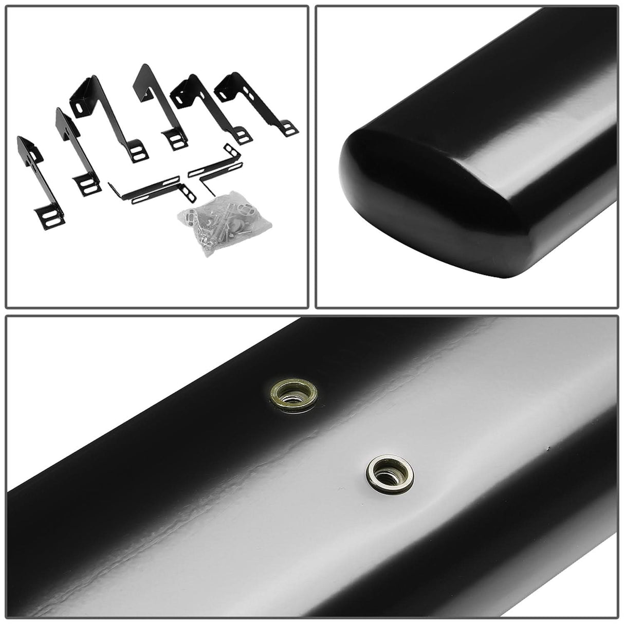 99-14 Chevrolet Silverado GMC Sierra 4" Oval Nerf Bars - Black