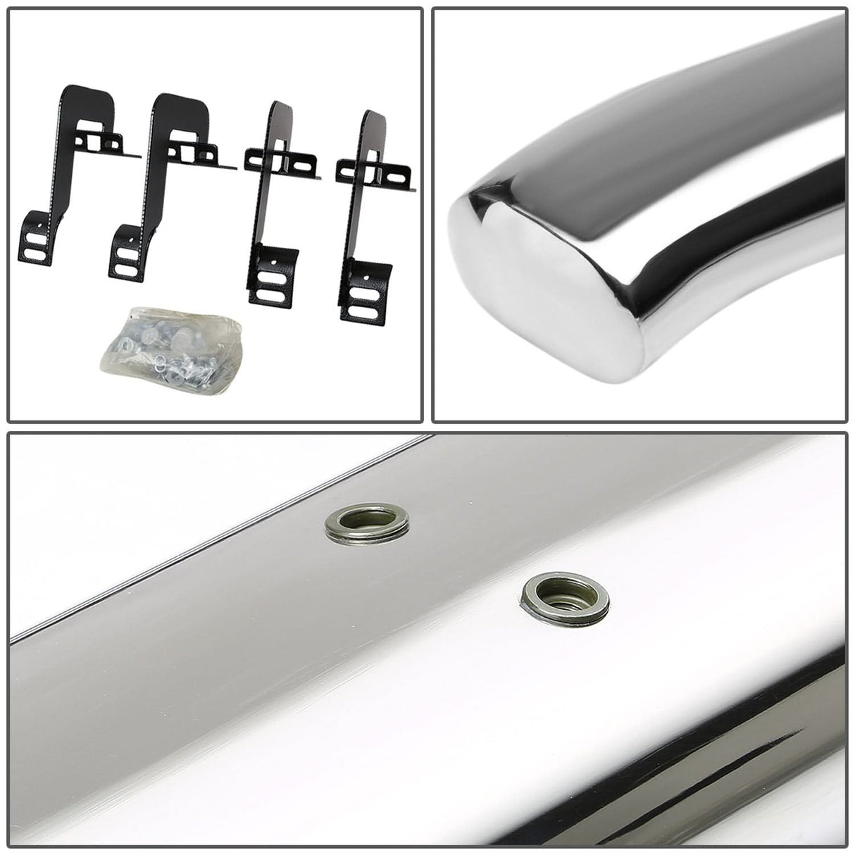 2004-2014 Ford F-150 Regular Cab 4" Oval Nerf Bars - Silver