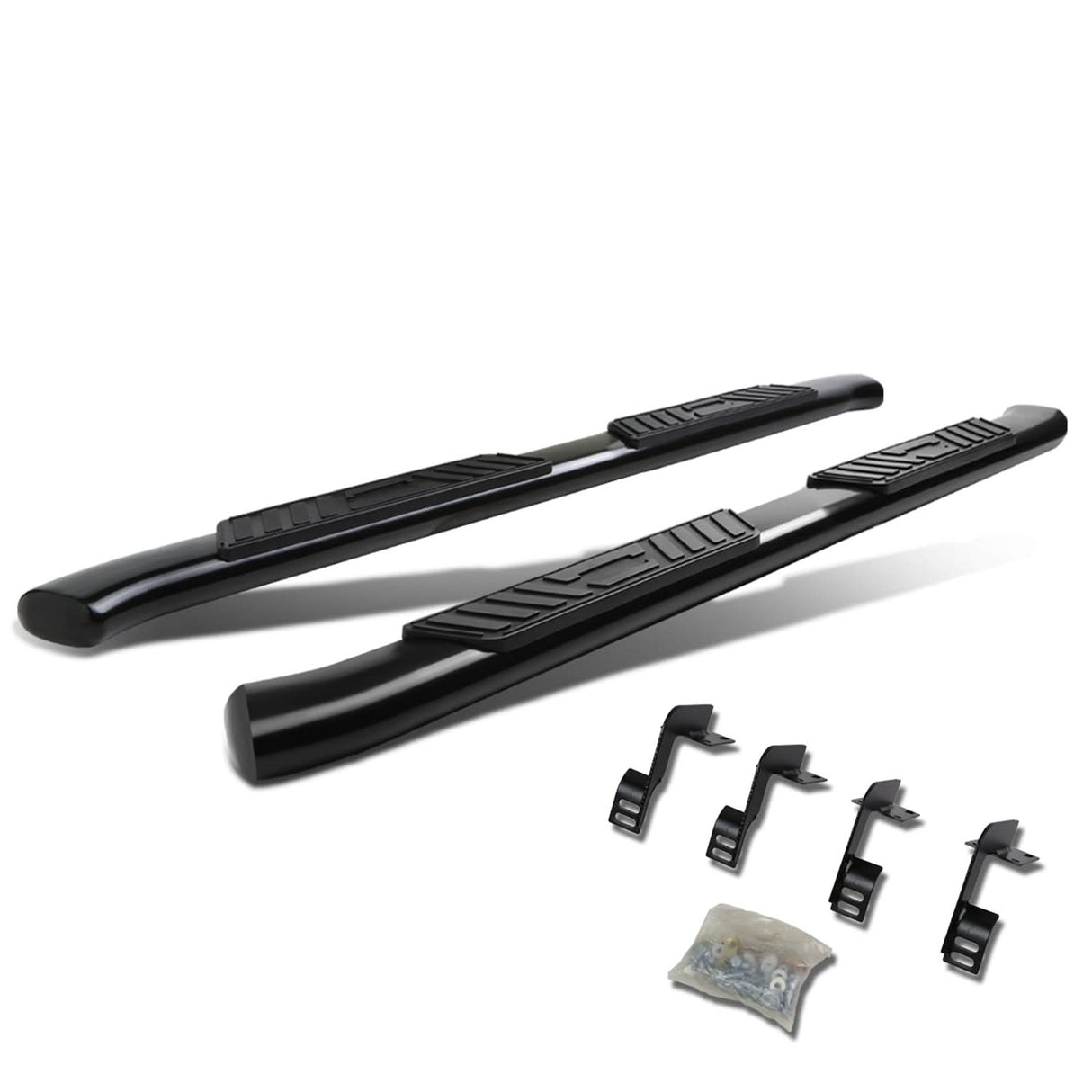 99-16 Ford F-250 F-350 Super Duty 5" Oval Nerf Step Bars Black