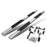2009-2016 Dodge RAM 5" Oval Straight Nerf Bars - Quad Cab Silver