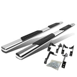 2009-2016 Dodge RAM 5" Oval Straight Nerf Bars - Quad Cab Silver