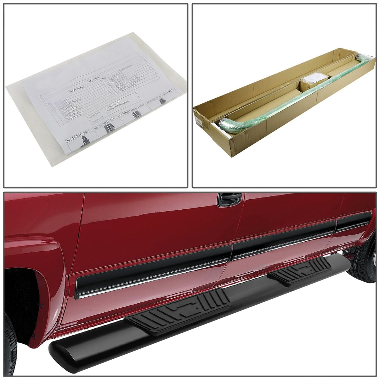 09-14 Ford F-150 SuperCab 5" Oval Nerf Bar Step Bar Black