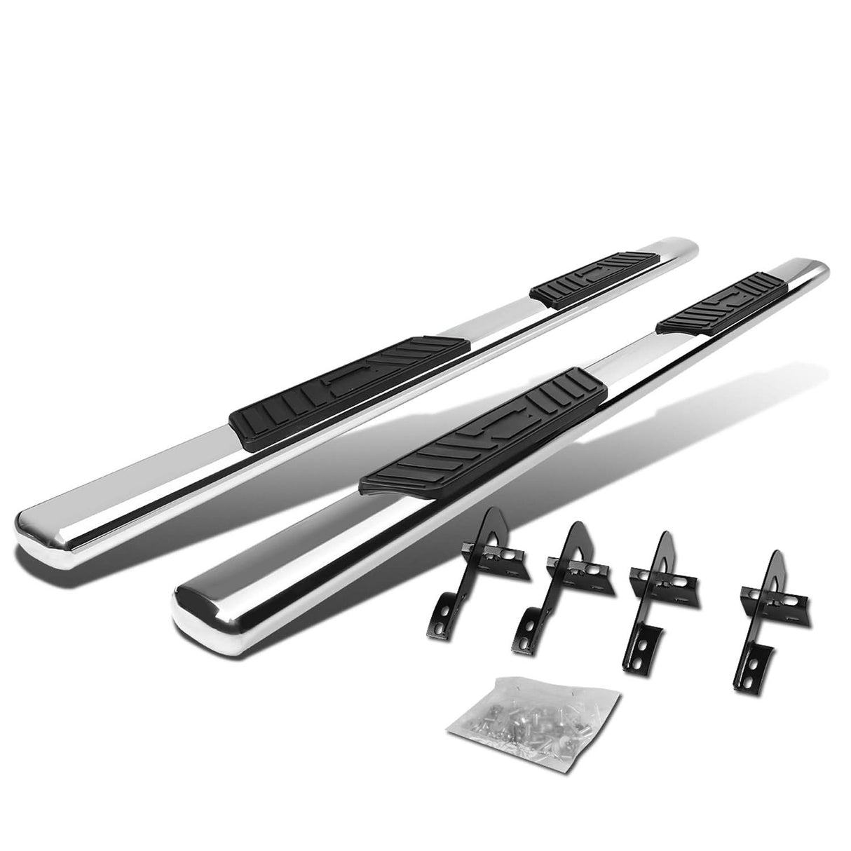 09-14 Ford F-150 Super Cab 5" Oval Straight Nerf Bar Silver