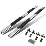 04-08 Ford F-150 / 06-08 Lincoln Mark LT 5" Oval Nerf Bars Silver