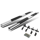 04-08 Ford F-150 / 06-08 Lincoln Mark LT 5" Oval Nerf Bars Silver