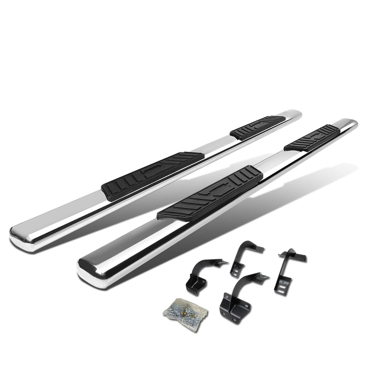 15-18 Ford F-150 Super Cab 5" Oval Nerf Bars - Silver