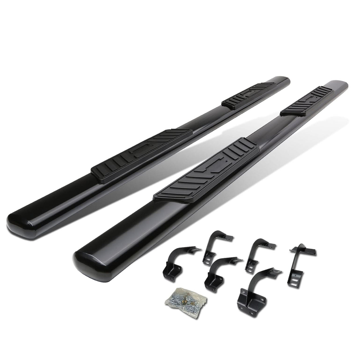 2015-2018 Ford F-150 SuperCrew 5" Oval Nerf Bars Black