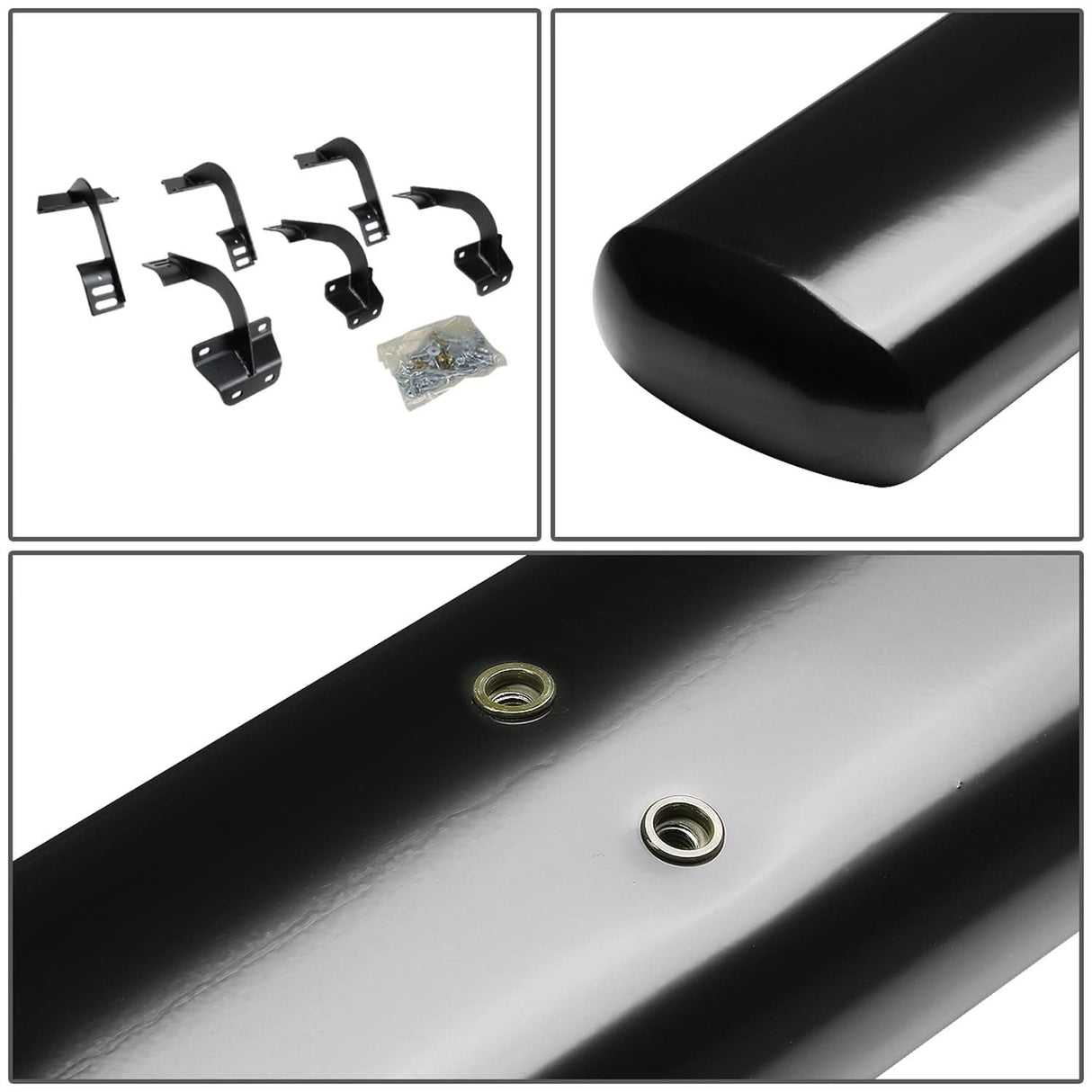 2015-2018 Ford F-150 SuperCrew 5" Oval Nerf Bars Black