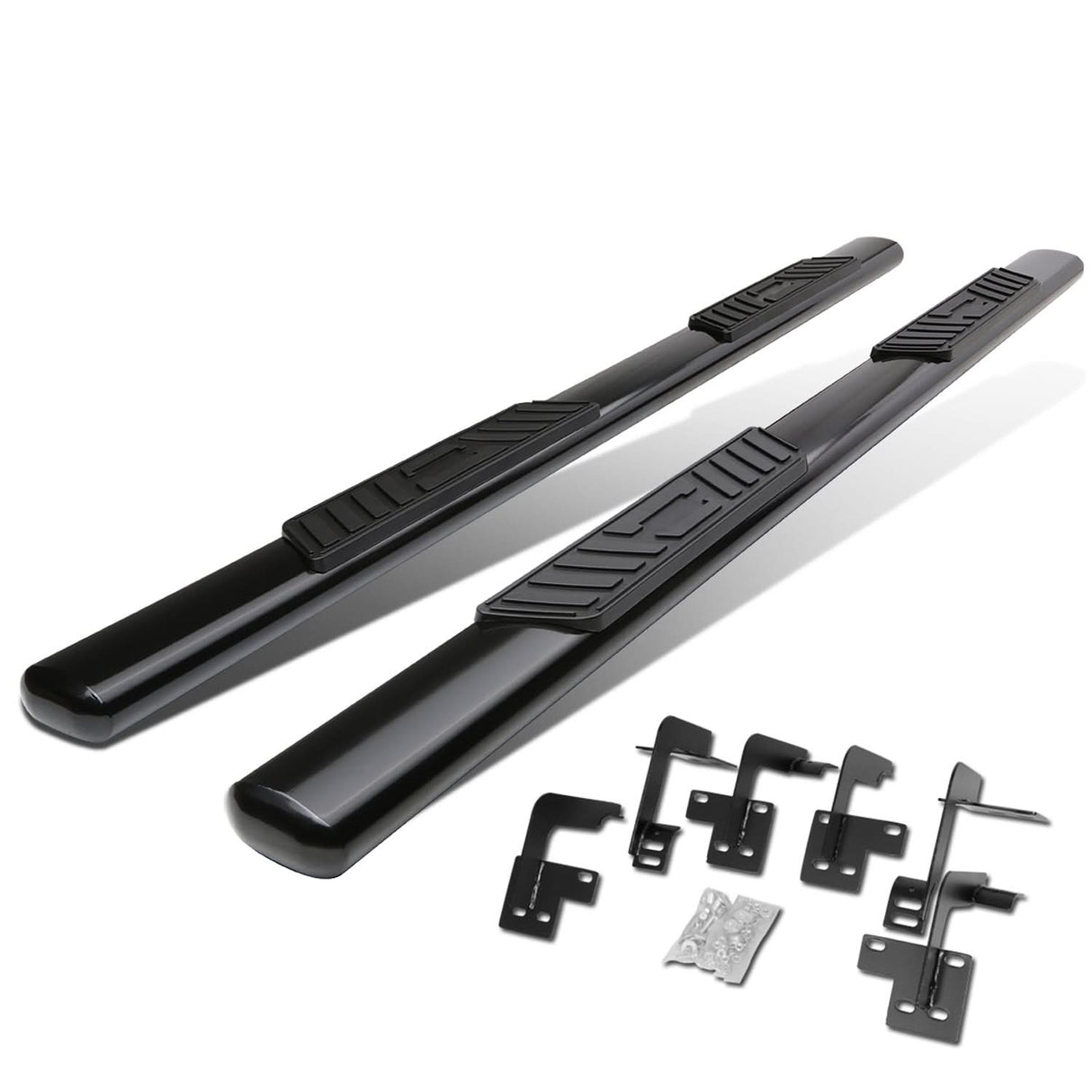 2019-2020 Dodge Ram 1500 Quad Cab 5 Inch Oval Nerf Bars Black