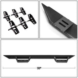 2007-2016 Jeep Wrangler 4-Door Step Down Nerf Bars - Black