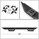 07-17 Chevrolet Silverado Extended Cab Step Down Nerf Bars - Black
