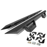07-17 Chevrolet Silverado Crew Cab Step Down Nerf Bars - Black