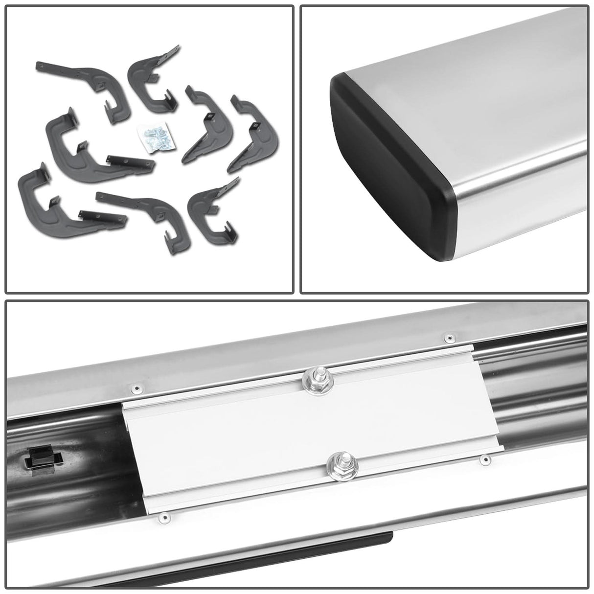 07-19 Chevrolet Silverado GMC Sierra 6" Straight Nerf Step Bar Silver