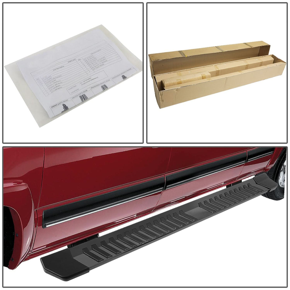 04-14 Ford F-150 Extended Cab 6 Inch Nerf Bars Black