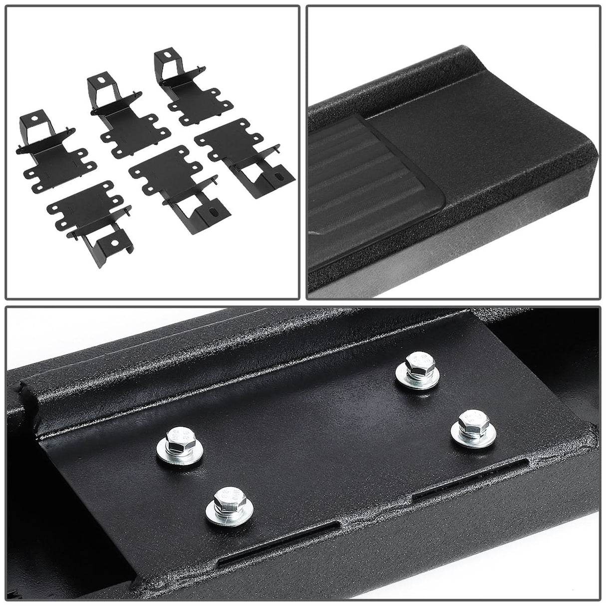 2018-2019 Jeep Wrangler 4-Door 6.25" Nerf Bar Step Bar - Black