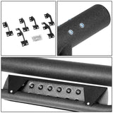 05-21 Toyota Tacoma Double Cab 4.5" Round Drop Step Nerf Bars Black