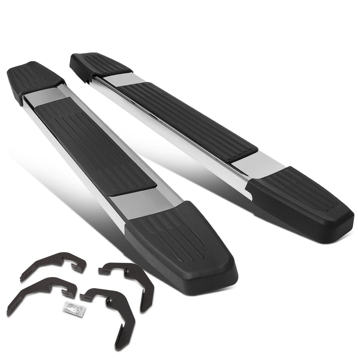 2007-2019 Chevrolet Silverado GMC Sierra 5.25" Nerf Step Bars Chrome