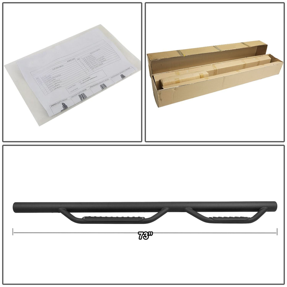 2018-2020 Jeep Wrangler JL 4-Door Drop Side Nerf Bars 4.35"