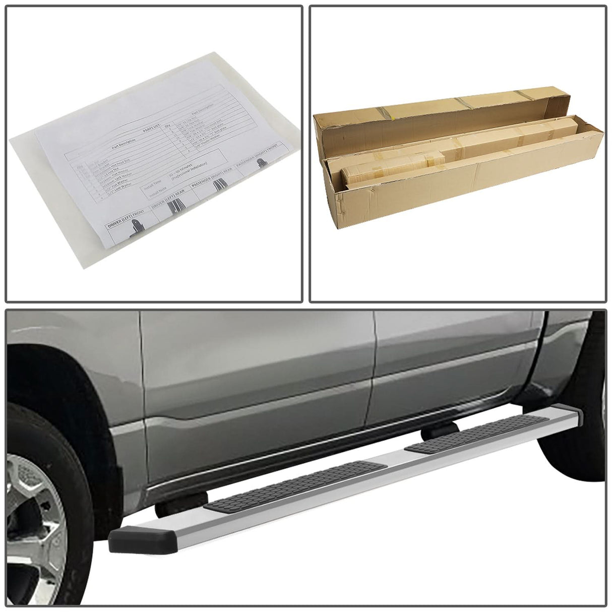 09-15 Dodge Ram 5.5" Honeycomb Nerf Bar Step - Chrome/Black