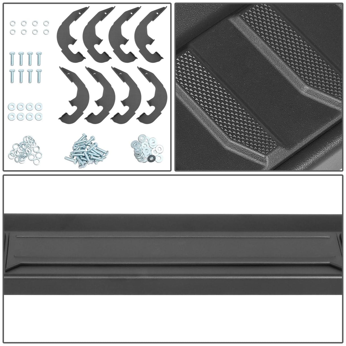 2019-2022 Silverado Crew Cab Black Nerf Step Bars