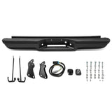 92-99 Chevrolet Suburban Rear Step Bumper - Black with Strip Hole