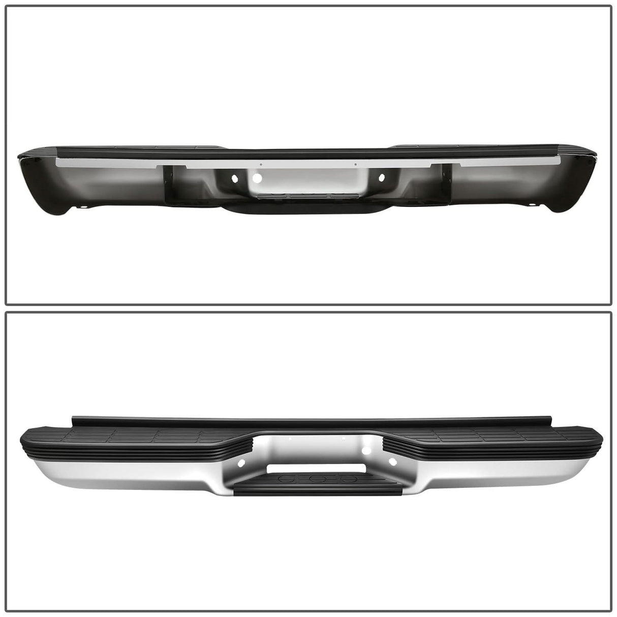 92-99 Chevrolet Suburban Chrome Rear Step Bumper with Strip Hole