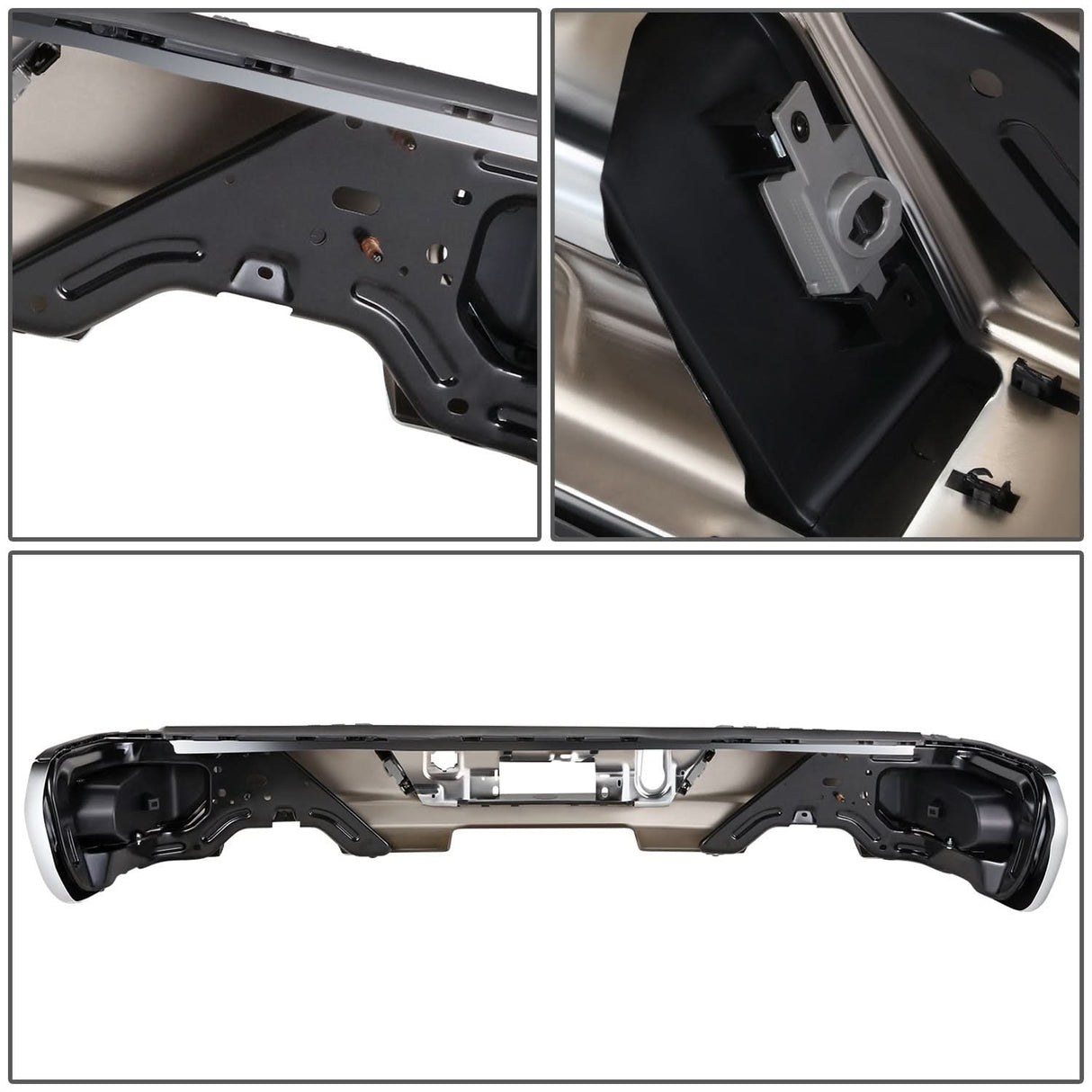 2019-2023 Chevrolet Silverado GMC Sierra Corner Step Rear Bumper Chrome