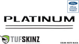 Tailgate Letter and Line Inserts Fits 2017-2019 Ford Super Duty Platinum