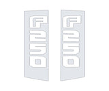 Side Emblem Accent Trim Fits 2017-2022 Ford Super Duty