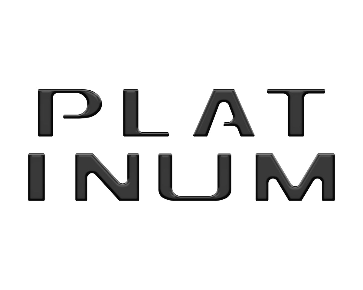 Platinum Tailgate Letter Overlays Fits 2020-2022 Ford Super Duty