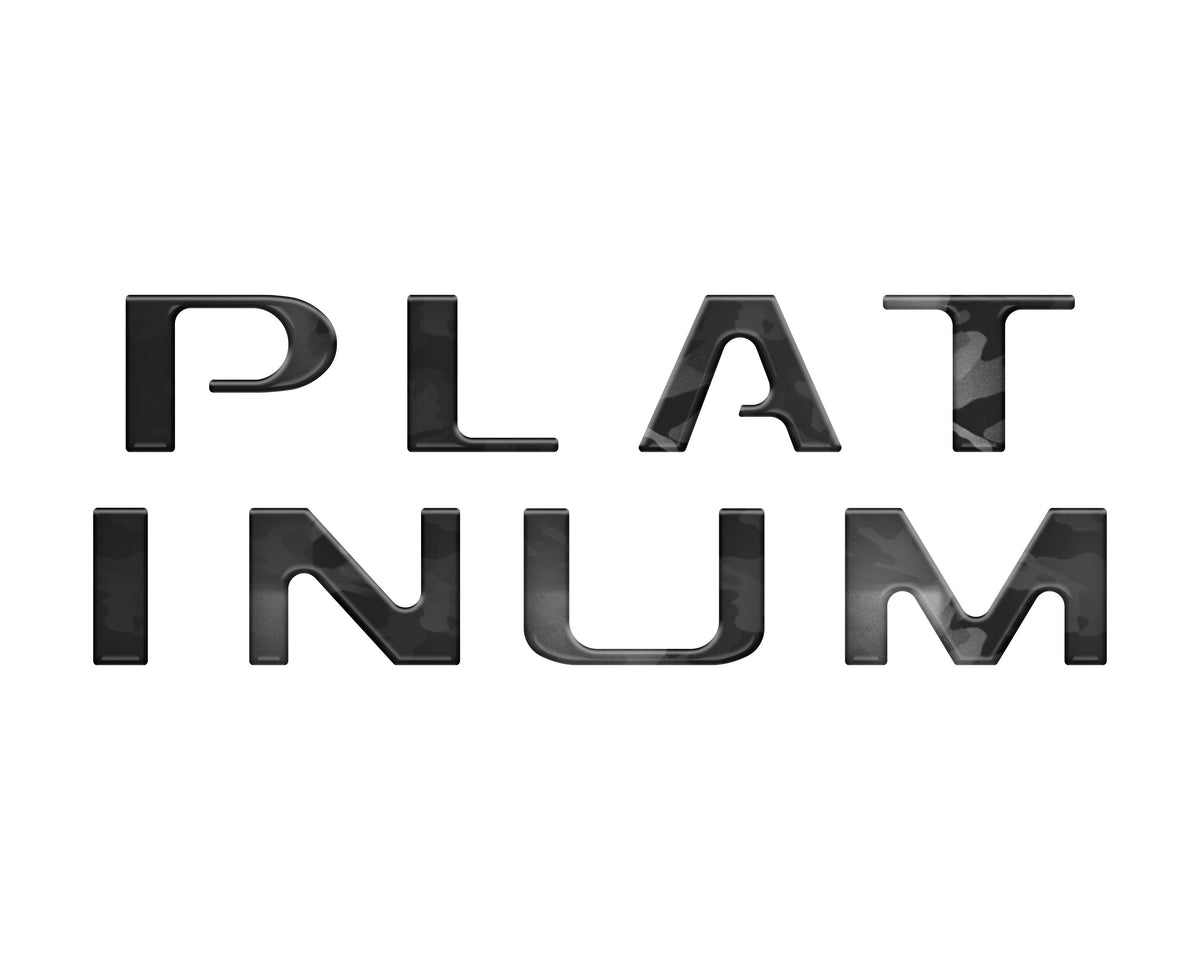 Platinum Tailgate Letter Overlays Fits 2020-2022 Ford Super Duty