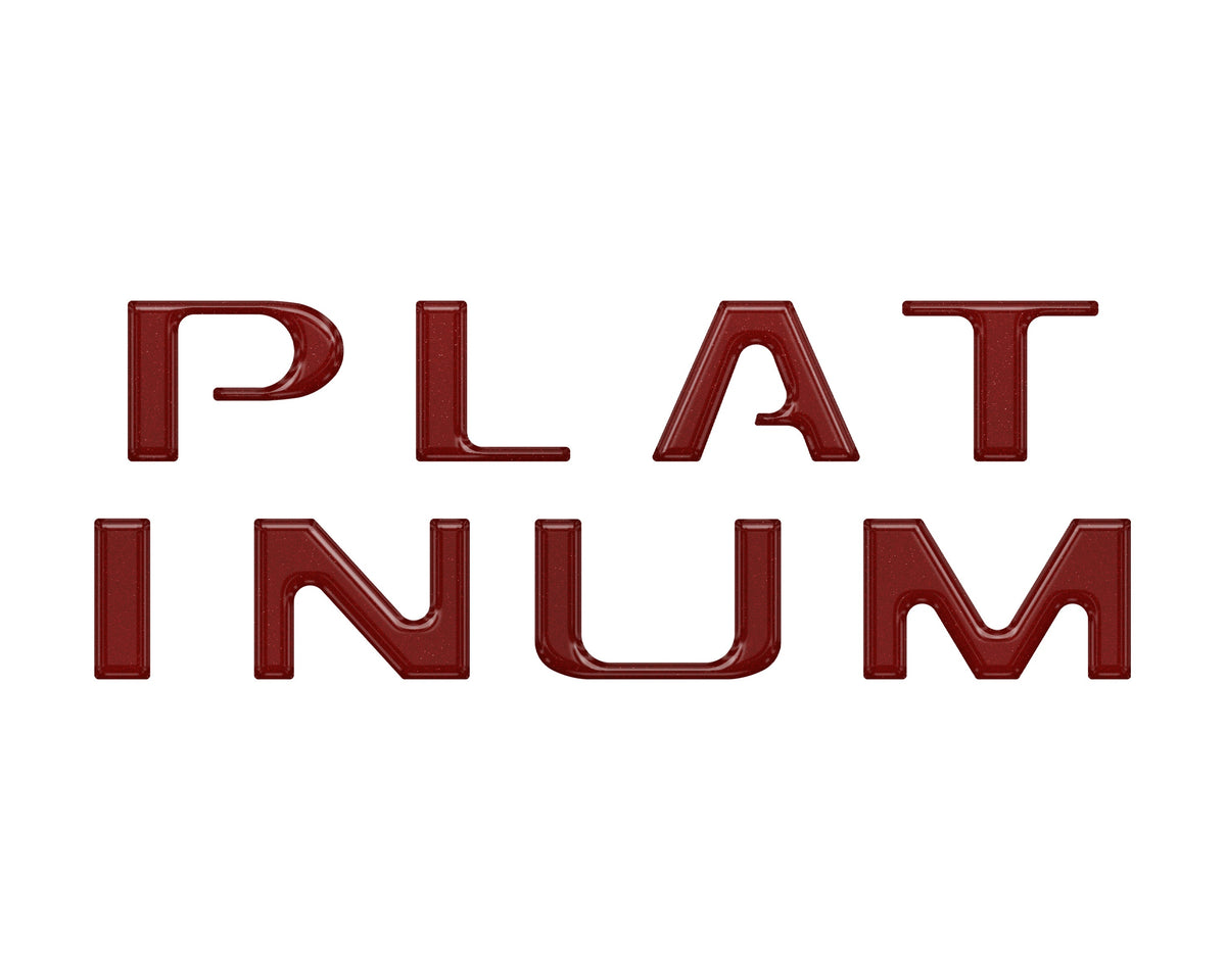 Platinum Tailgate Letter Overlays Fits 2020-2022 Ford Super Duty