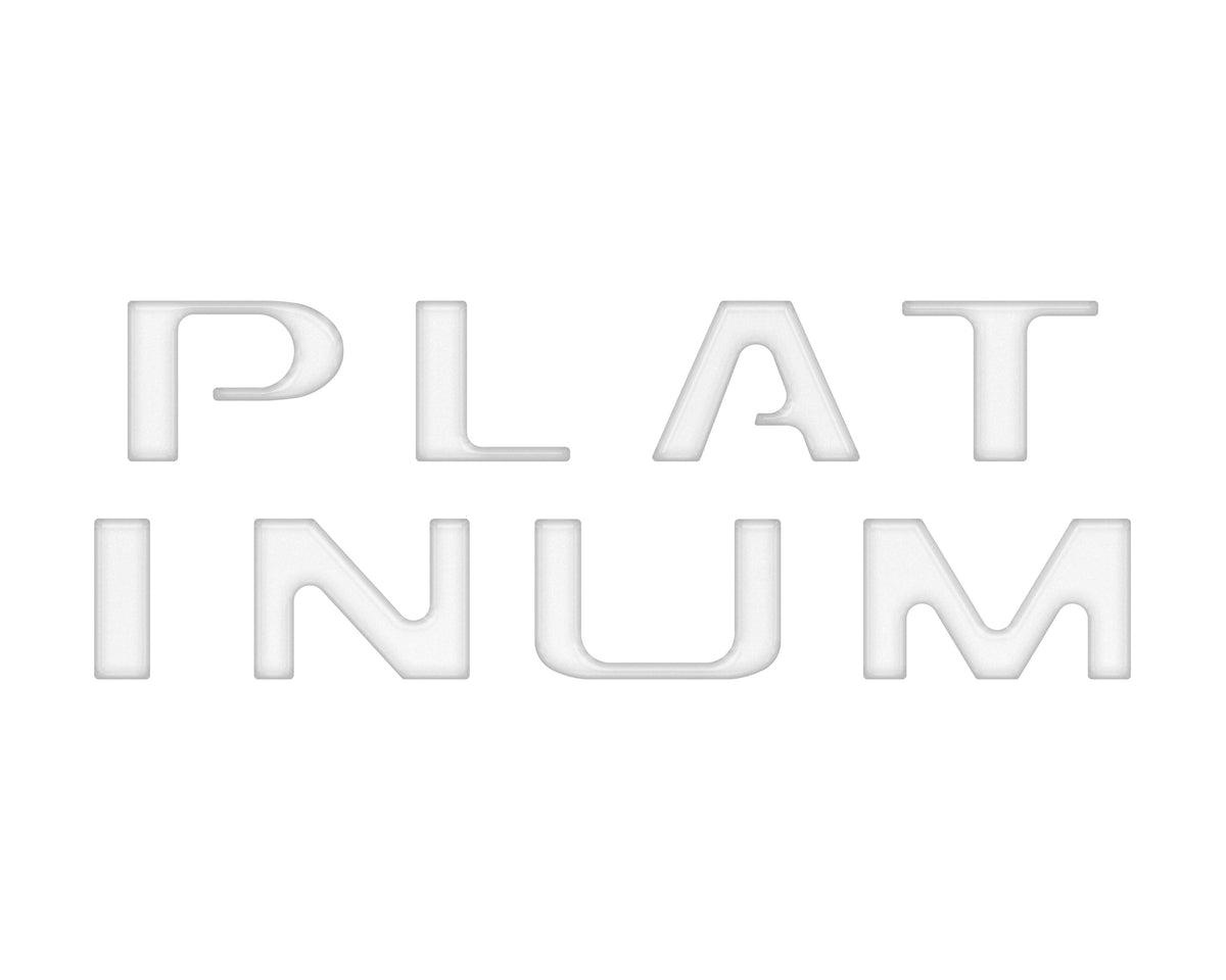 Platinum Tailgate Letter Overlays Fits 2020-2022 Ford Super Duty