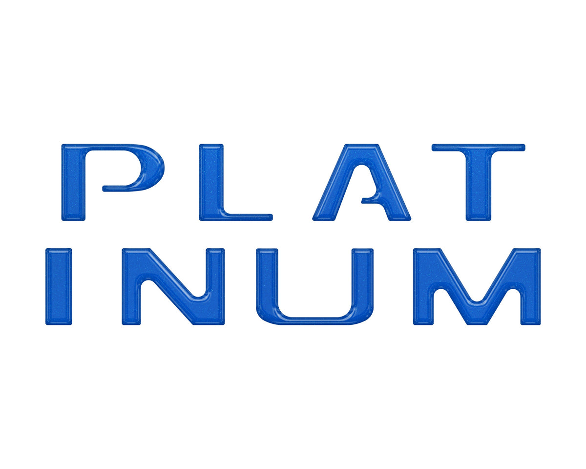 Platinum Tailgate Letter Overlays Fits 2020-2022 Ford Super Duty