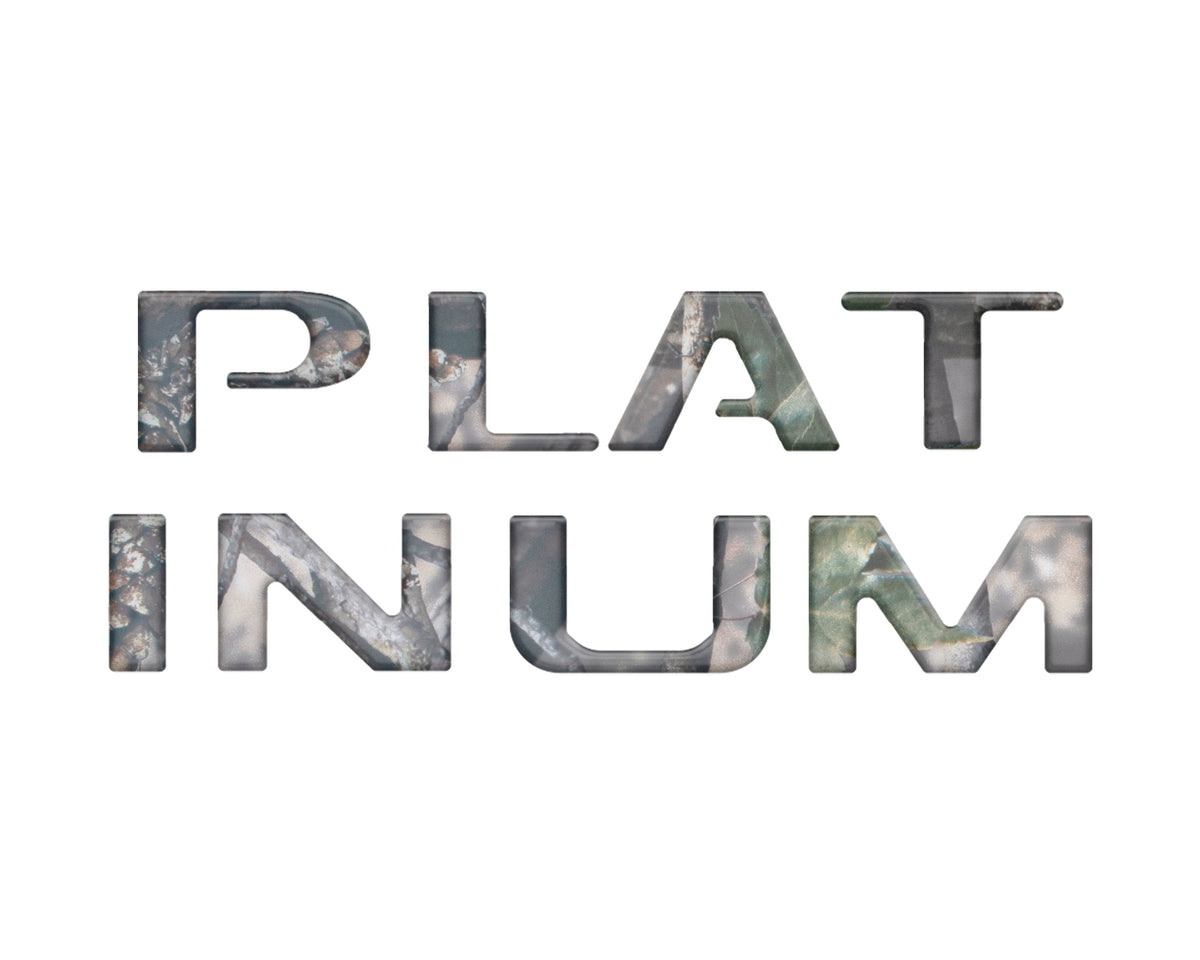 Platinum Tailgate Letter Inserts Fits 2023-2024 Ford Super Duty Platinum & 2025-2027 Platinum Plus