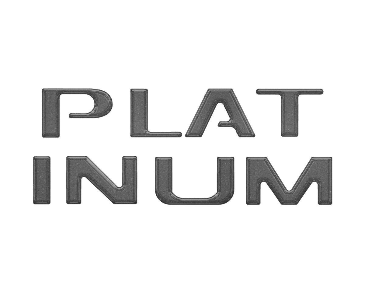 Platinum Tailgate Letter Inserts Fits 2023-2024 Ford Super Duty Platinum & 2025-2027 Platinum Plus
