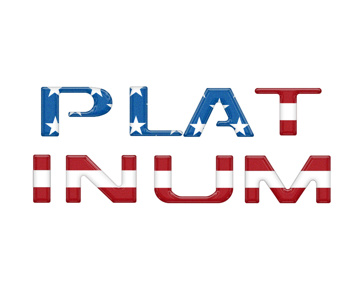 Platinum Tailgate Lettering Kit Fits 2025-2027 Ford Super Duty Platinum
