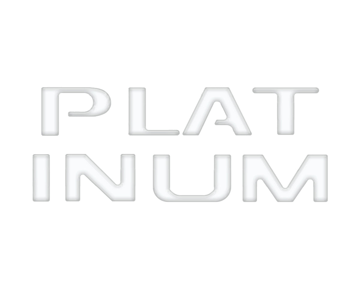 Platinum Tailgate Letter Inserts Fits 2023-2024 Ford Super Duty Platinum & 2025-2027 Platinum Plus