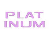 Platinum Tailgate Letter Inserts Fits 2023-2024 Ford Super Duty Platinum & 2025-2027 Platinum Plus